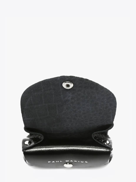 Coin Purse Leather Paul marius Black croco vernis GUSTACRV other view 1