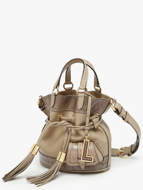 Small Leather Premier Flirt Ayers Bucket Bag Lancel Beige premier flirt A14014 other view 3