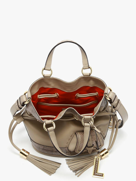 Small Leather Premier Flirt Ayers Bucket Bag Lancel Beige premier flirt A14014 other view 4