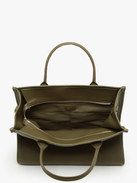 Cabas Zippé M Jour Cuir Lancel Vert jour A12996 vue secondaire 3