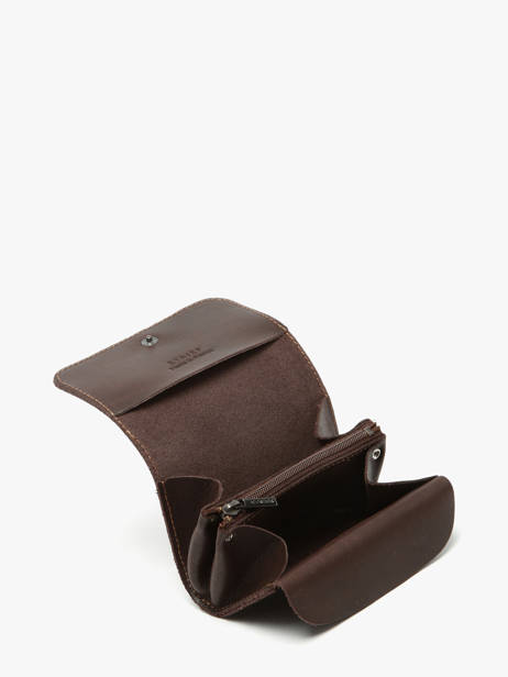 Coin Purse Leather Etrier Brown oil EOIL650 other view 1