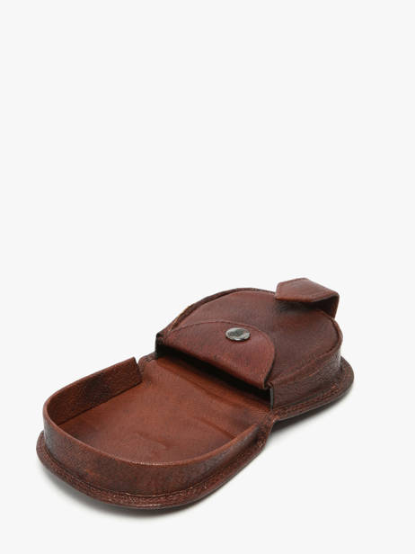 Coin Purse Leather Crinkles Brown caviar 14239 other view 1