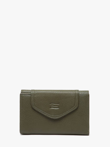 Wallet Leather Crinkles Green caviar 15020