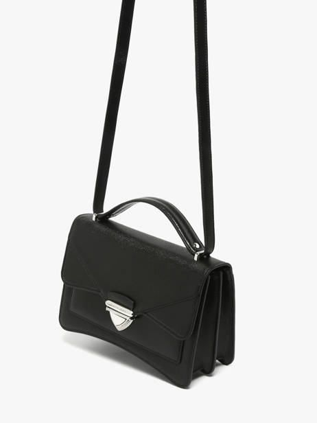 Leather Madame George Caviar Crossbody Bag Paul marius Black caviar MGEORCAV other view 1