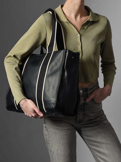 A4 Size Shoulder Bag New Grain Miniprix Black wt new grained F6946 other view 1