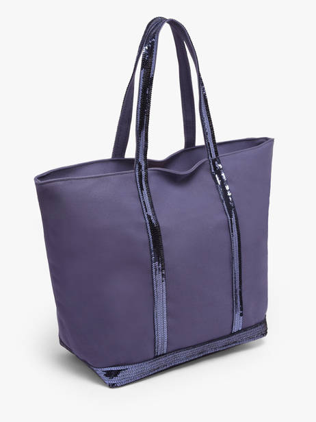 Large Zipped Shoulder Bag Le Cabas Sequins Vanessa bruno Violet cabas 1V40409 other view 2