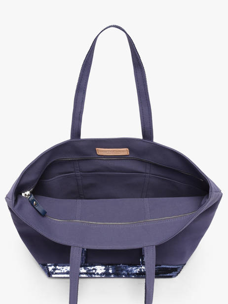 Large Zipped Shoulder Bag Le Cabas Sequins Vanessa bruno Violet cabas 1V40409 other view 3