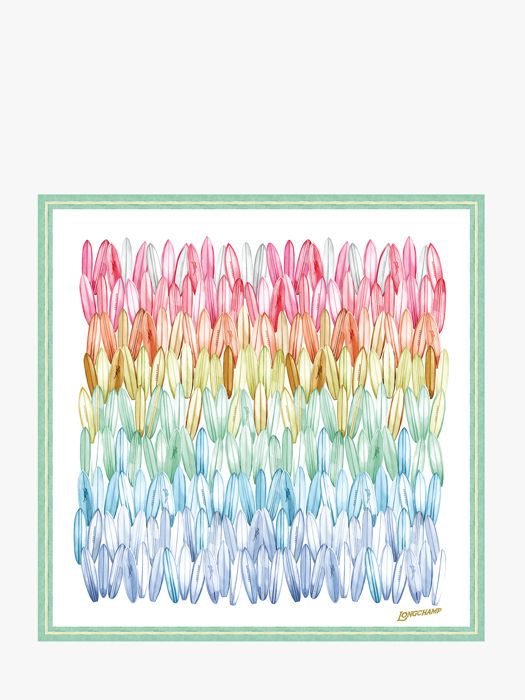 Longchamp Soie gots Etole Multicolore