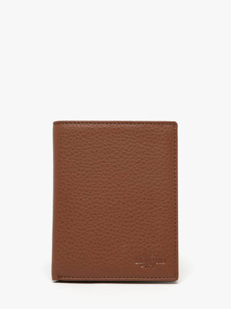 Wallet Leather Yves renard Brown foulonne 23425