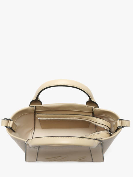 Leather K/ville Studs Satchel Karl lagerfeld Beige k ville B1W30067 other view 2