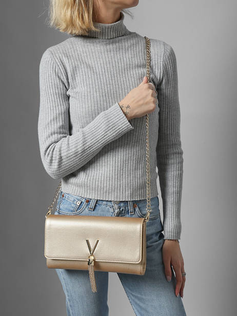 Shoulder Bag Divina Valentino Gold divina VBS1R401 other view 1