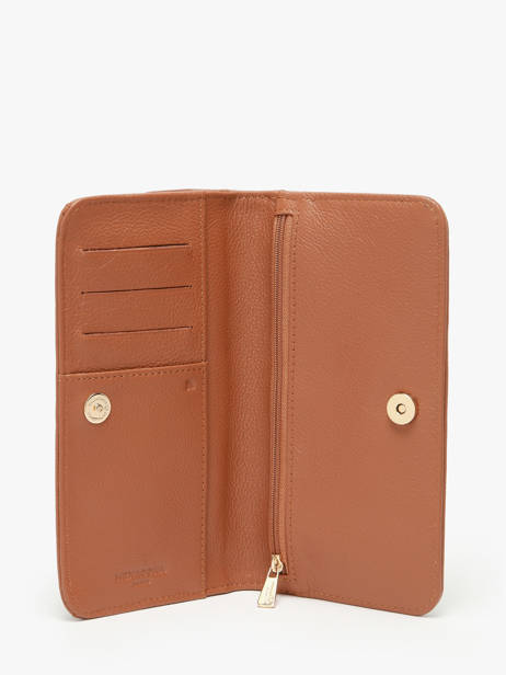 Leather Luna Clutch With Strap Hexagona Brown luna 688422 other view 3