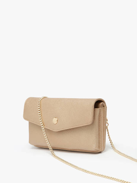 Sac Pochette Luna Cuir Avec Chaînette Amovible Hexagona Or luna 688422 vue secondaire 1