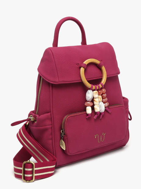 Backpack Woomen Pink camomille pearl WCAE02 other view 2