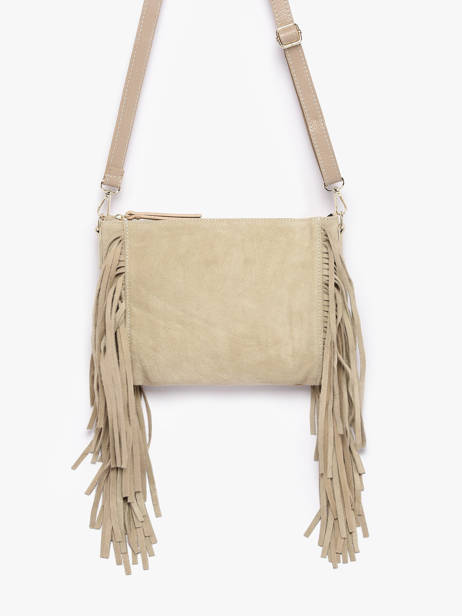 Sac Bandoulière Velvet Cuir Milano Beige velvet VE25113 vue secondaire 1