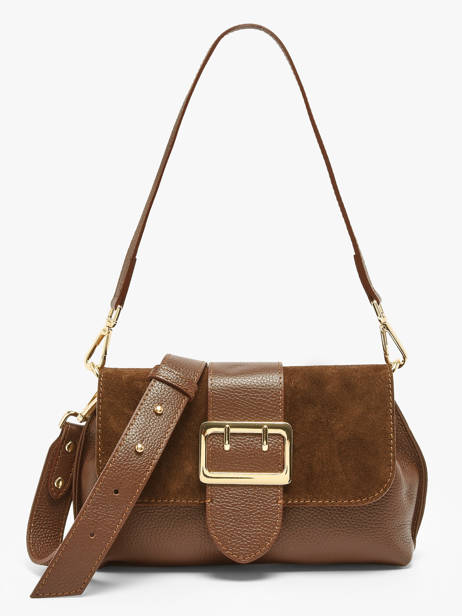 Satchel Velvet Caviar Leather Milano Brown velvet caviar VC25114