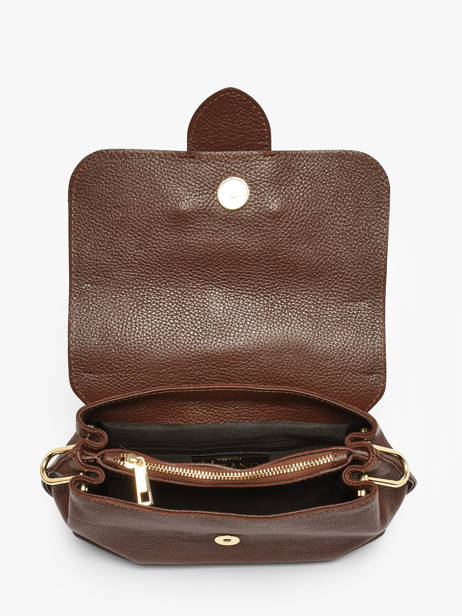 Satchel Velvet Caviar Leather Milano Brown velvet caviar VC25114 other view 3