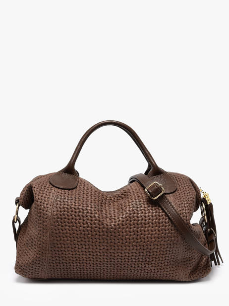 Satchel Beautiful Leather Milano Brown beautiful BE25111 other view 4