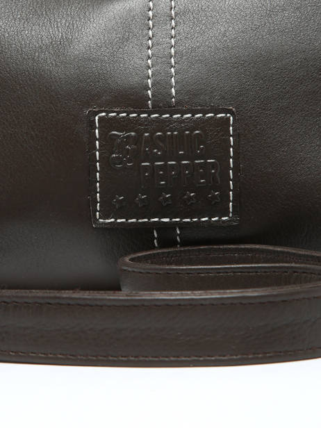 Shoulder Bag Seam Leather Basilic pepper Brown seam BSEA01 other view 4