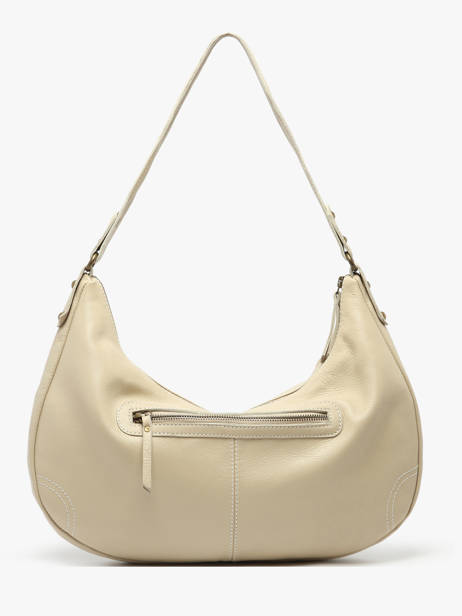 Sac Porté épaule Seam Cuir Basilic pepper Beige seam BSEA04 vue secondaire 3