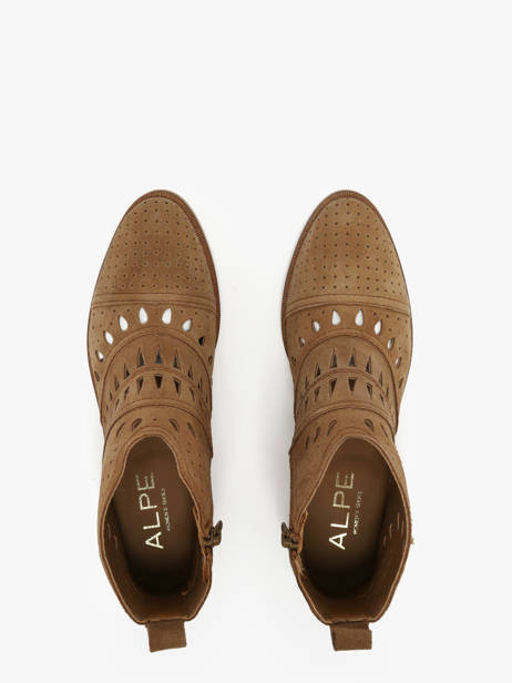 Heeled Boots In Leather Alpe Brown accessoires 54331101 other view 3