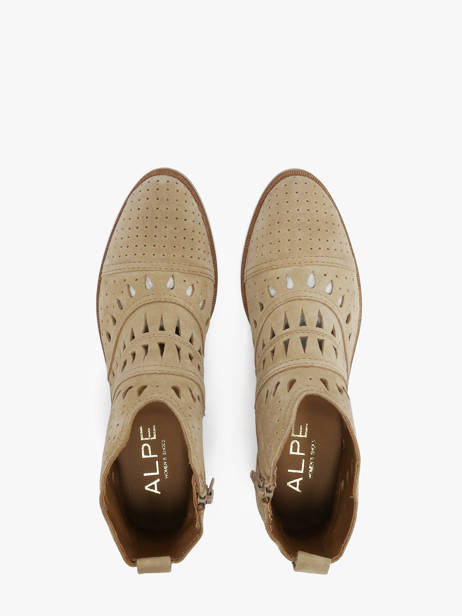 Heeled Boots In Leather Alpe Beige accessoires 54331108 other view 3