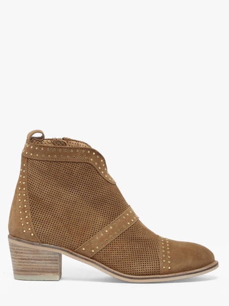 Heeled Boots In Leather Alpe Brown accessoires 54311101