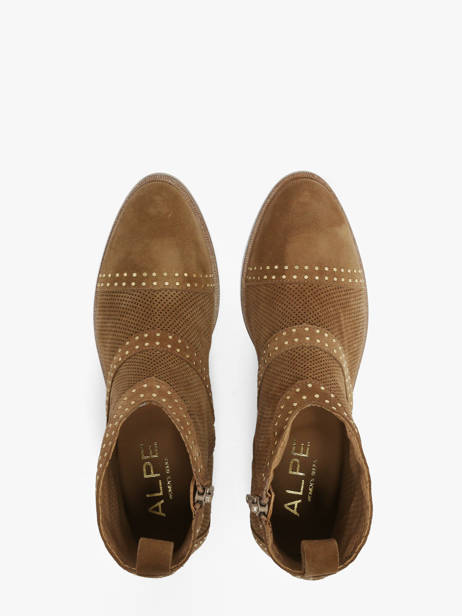 Heeled Boots In Leather Alpe Brown accessoires 54311101 other view 3