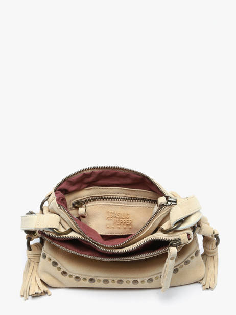 Sac Bandoulière Houston Cuir Basilic pepper Beige houston BHOU82 vue secondaire 2