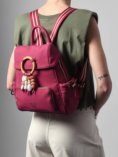 Backpack Woomen Pink camomille pearl WCAE02 other view 1