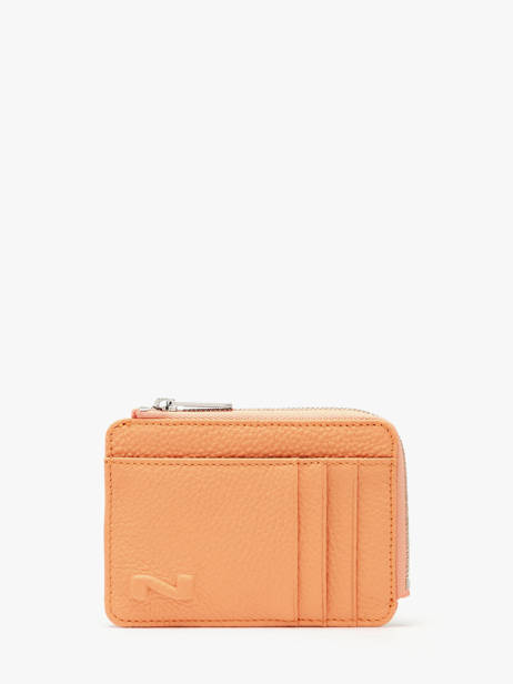 Leather Original N Coin Purse With Card Slots Nathan baume Orange original n 217N