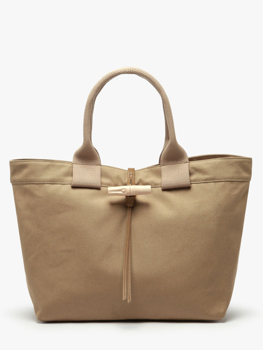 Longchamp Le roseau toile Handbag Beige