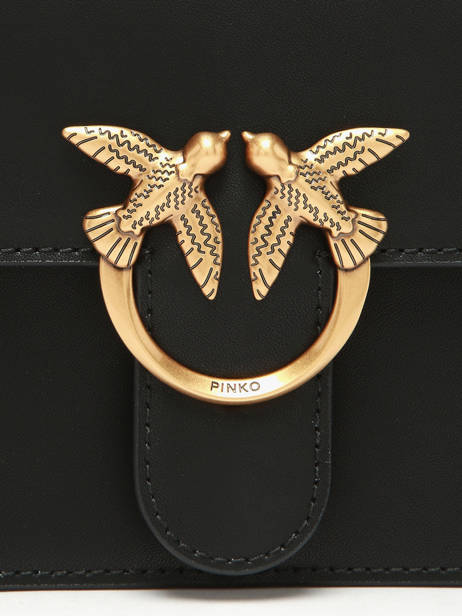 Satchel Love Bag Icon Leather Pinko Black love bag icon A0F1 other view 2