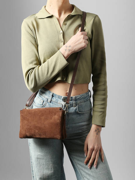 Shoulder Bag Velvet Caviar Milano Brown velvet caviar VC24117 other view 1