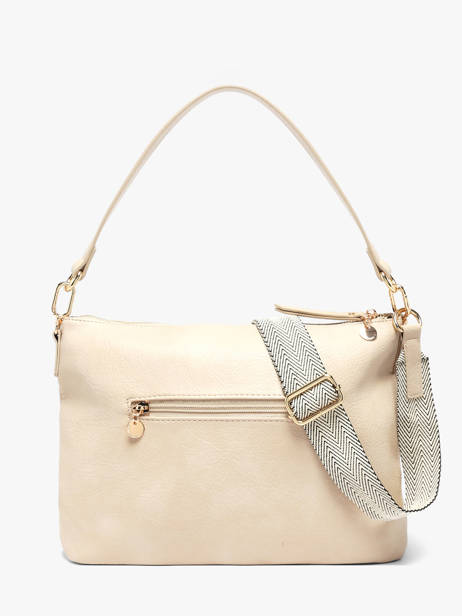 Shoulder Bag Zip Lulu castagnette Beige zip ALCIDE other view 3