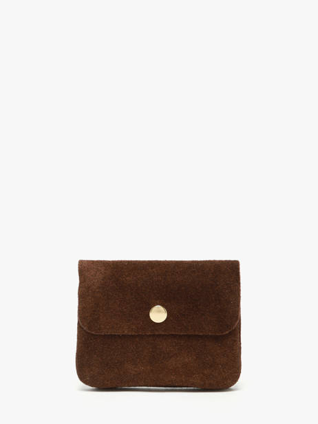 Porte-monnaie Velvet Cuir Milano Marron velvet VE23091O