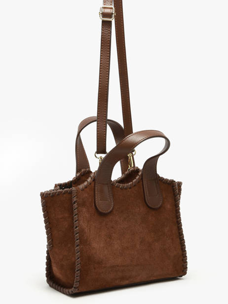 Satchel Velvet Caviar Milano Brown velvet caviar VC25111 other view 1