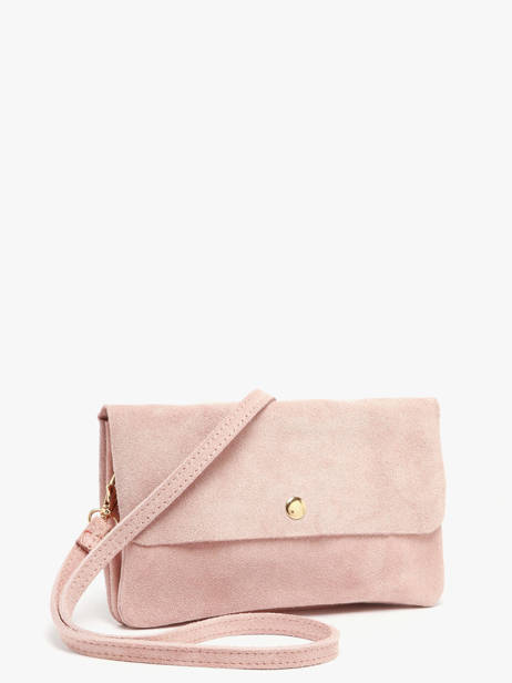 Leather Velvet Crossbody Bag Milano Pink velvet VE23067O other view 2