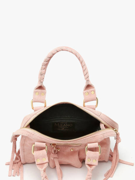 Crossbody Bag Velvet Leather Milano Pink velvet VE24092O other view 3