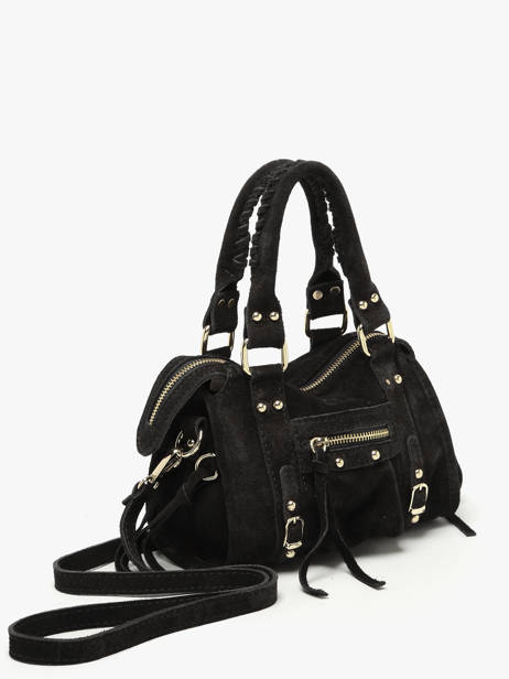 Crossbody Bag Velvet Leather Milano Black velvet VE24092O other view 2