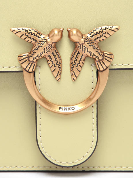 Sac Porté Main Love Bag Icon Cuir Pinko Vert love bag icon A0F1 vue secondaire 3