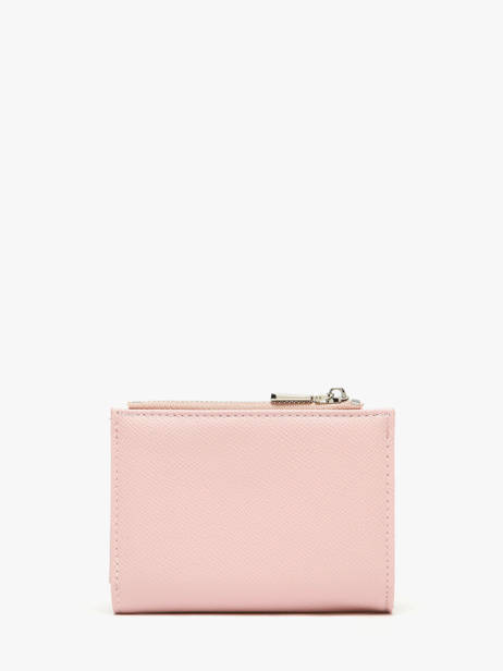 Coin Purse With Card Holder Miniprix Pink saffiano F5012 other view 3