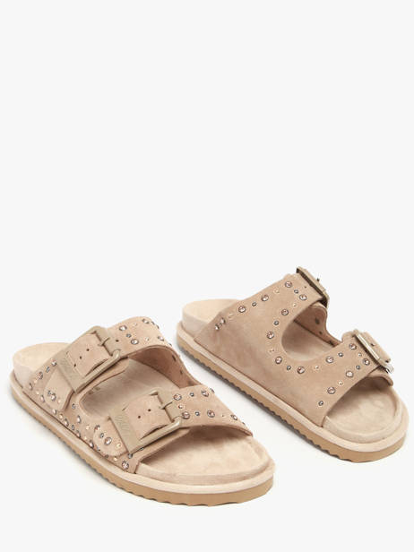 Sandals In Leather Colors of california Beige accessoires CBIOW05N other view 1