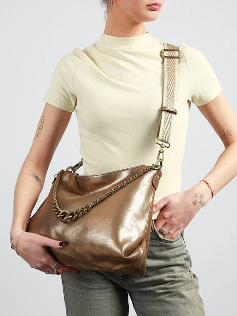Shoulder Bag Vintage Leather Mila louise Brown vintage 3822RX other view 1