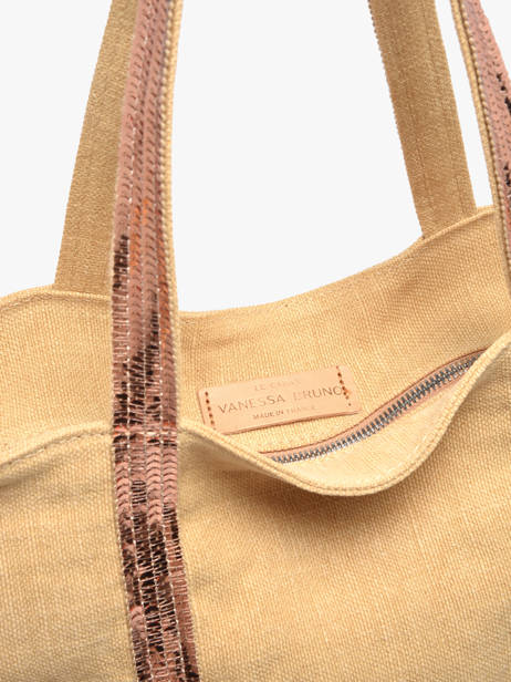 Zipped Linen Tote Bag Le Cabas Sequins Vanessa bruno Yellow cabas lin 31V40409 other view 5