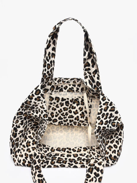 Sac Porté épaule Leopard Coton Miniprix Blanc leopard L vue secondaire 1