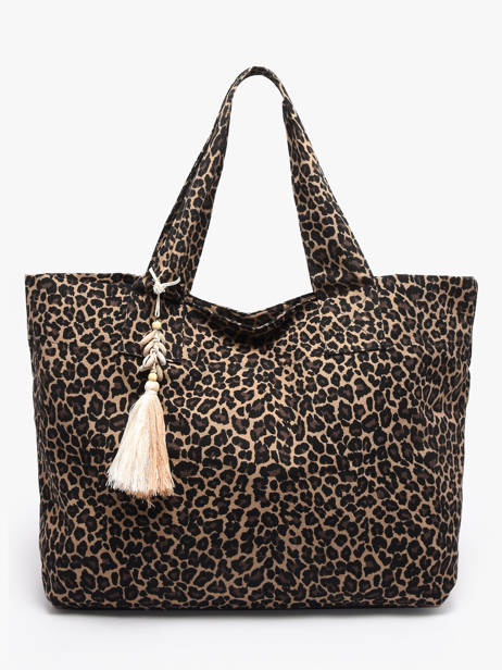 Sac Porté épaule Leopard Coton Miniprix Rose leopard L