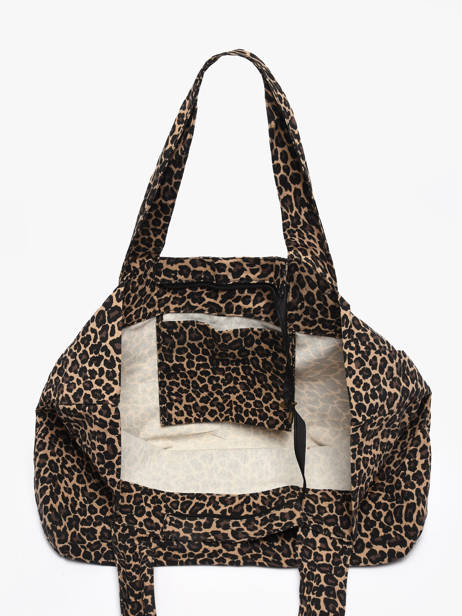 Sac Porté épaule Leopard Coton Miniprix Rose leopard L vue secondaire 2