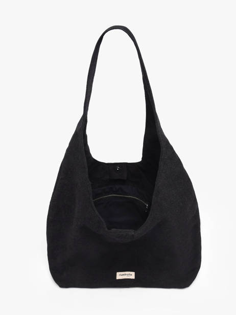 Le Sac Hobo Richelieu Coton Recyclé Rivedroite Noir timeless RICHETIM vue secondaire 3
