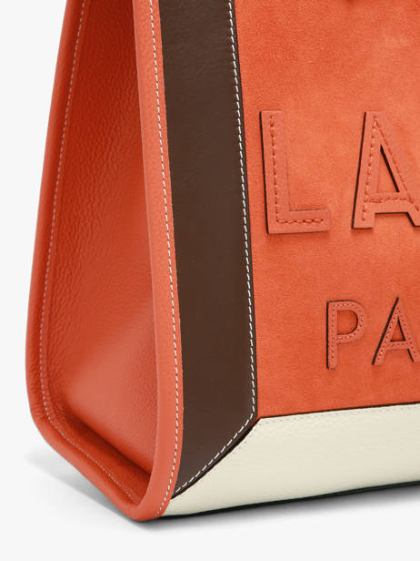 Sac Porté épaule Cabas D'ete Cuir Lancel Orange cabas d'ete A13369 vue secondaire 2
